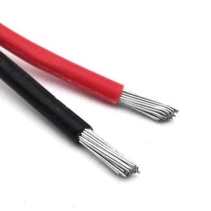 Quality 1.5mm2 PV Solar Cable Dual Core 2000 AWG Flame Resistance Tinned Copper Conductor wholesale