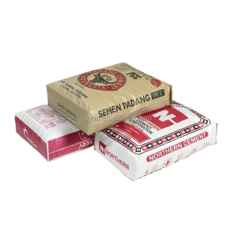 Custom 50 kg Laminated PP Woven WPP Valve Cement Packaging Sacks Heavy Duty Sack 50kg