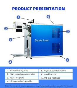 Quality 0-0.5mm Depth Metal Fiber Laser Marking Machine 10w 20w 30w 50w wholesale