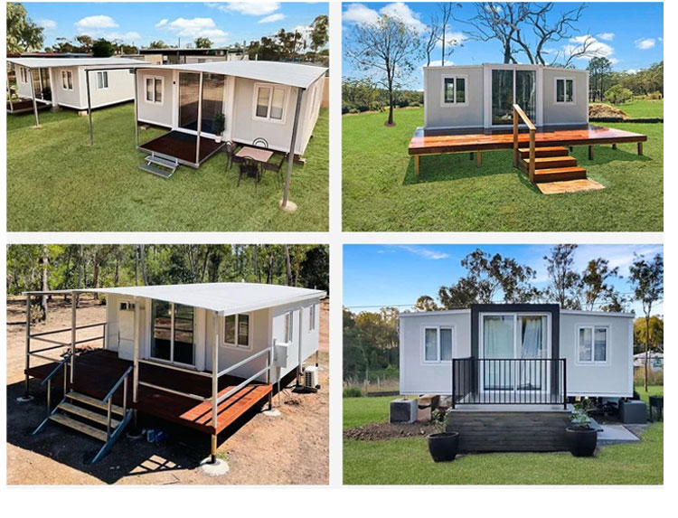 40ft Double-Wing Expansion Container House with Design and EPS Sandwich Panel Roof