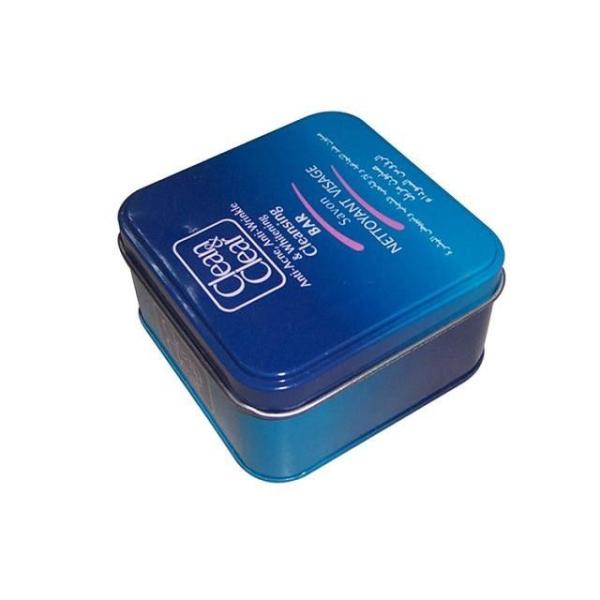Spot Color Square Tin Box Silver Storage Tins Empty Tin Canisters with