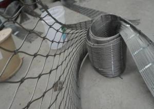 China 7x19 Stainless Steel Wire Rope Mesh Net With Ferrules For Stairway on sale