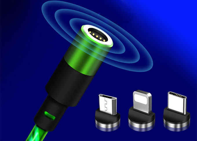 LED Flowing 5V 3A 9V Usb Type C Magnetic Charging Cable