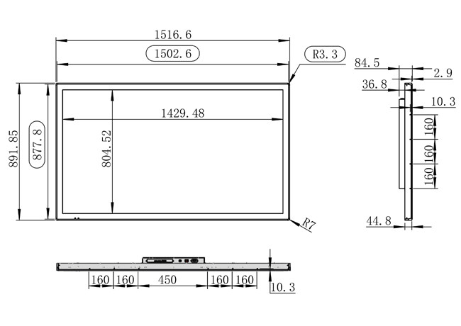 65-Inch Windows Touch Embedded Display for Digital Signage Networks, Control Room Applications, Immersive Experiences, and High-Impact Presentations