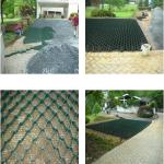 ASTM Standard 445mm HDPE Yellow Black Textured Geocell Manufacturer Road