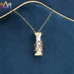 Mini Womens Engraved Kaleidoscope Pendant Necklace
