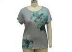 Overlapped SleevesLadies Casual T Shirts / Female T Shirt 40/42/44/46/48 Sizes