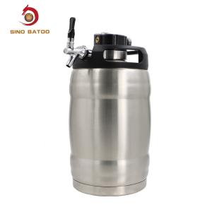 Quality 5L Vacuum Insulated Beer Growler Dispenser , Portable Beer Tap Dispenser wholesale