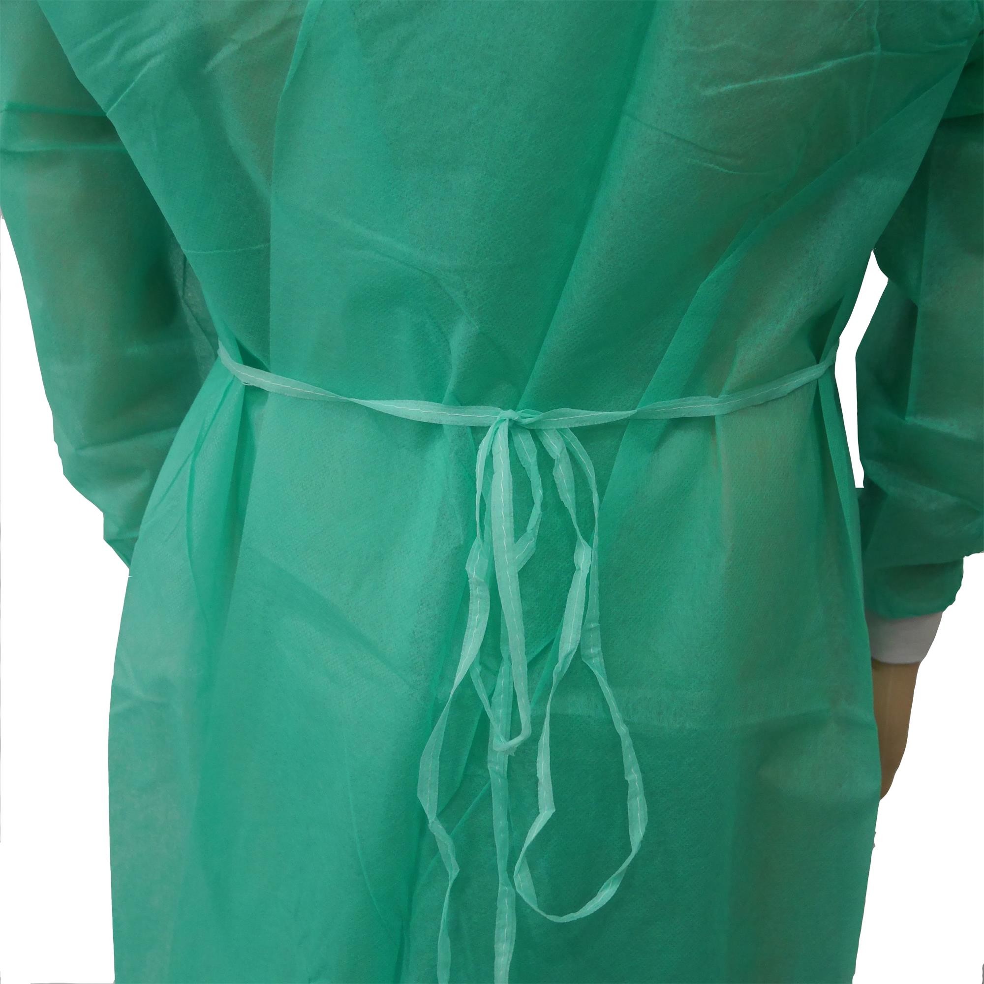 Multiple Color Medical Isolation Gown Nonwoven PP Knitted Cuff