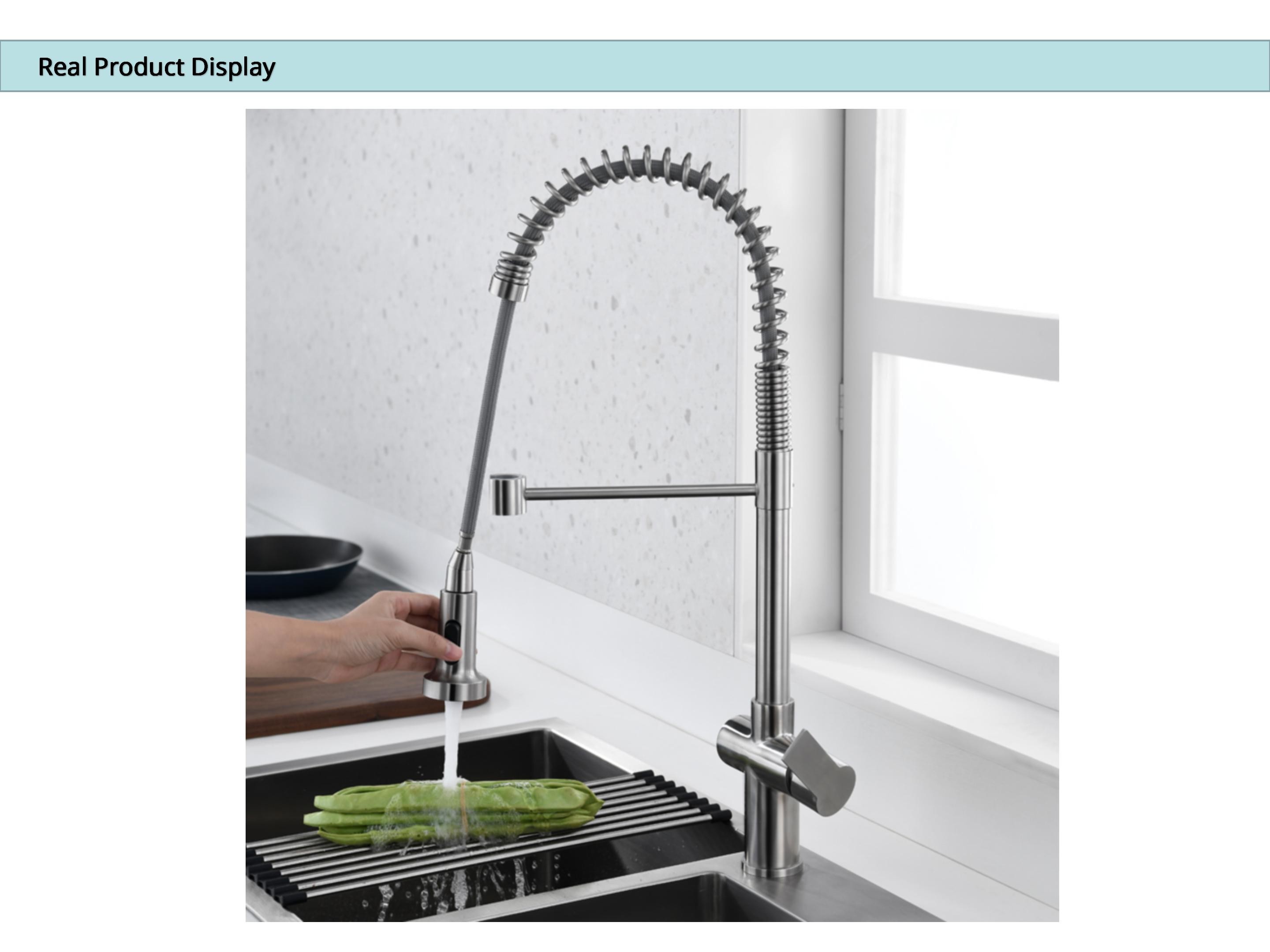 Brushed Nickel Single Lever Sink Faucet