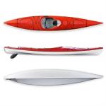 14'2" ST ABS Thermoformed Plastic Touring Sea Race Ocean Kayak Single Sit-In