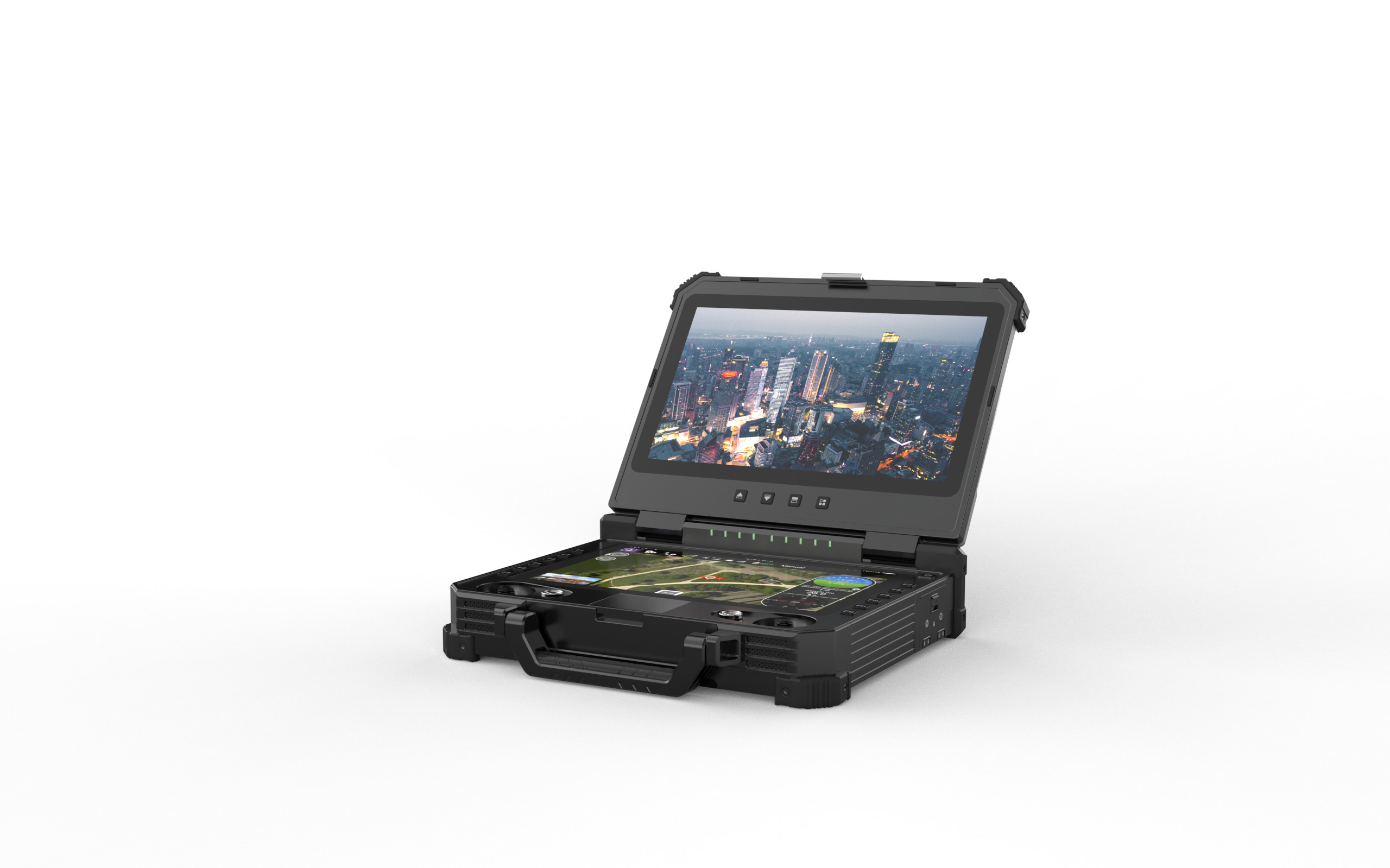 Dual Screen Mobile Ground Control Station 5.98kg For Uav Harsh Environments
