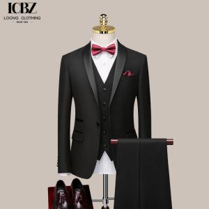 Quality Customized Logo Printing Groom's Suit Slim Business Casual Green Fruit Collar Jacket wholesale