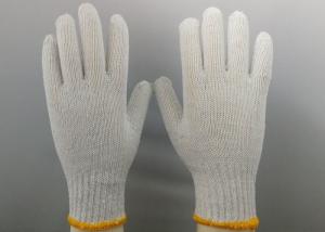 Quality Bleached White Cotton Knitted Gloves 7 Gauge Easy Movement ISO9001 Certificated wholesale