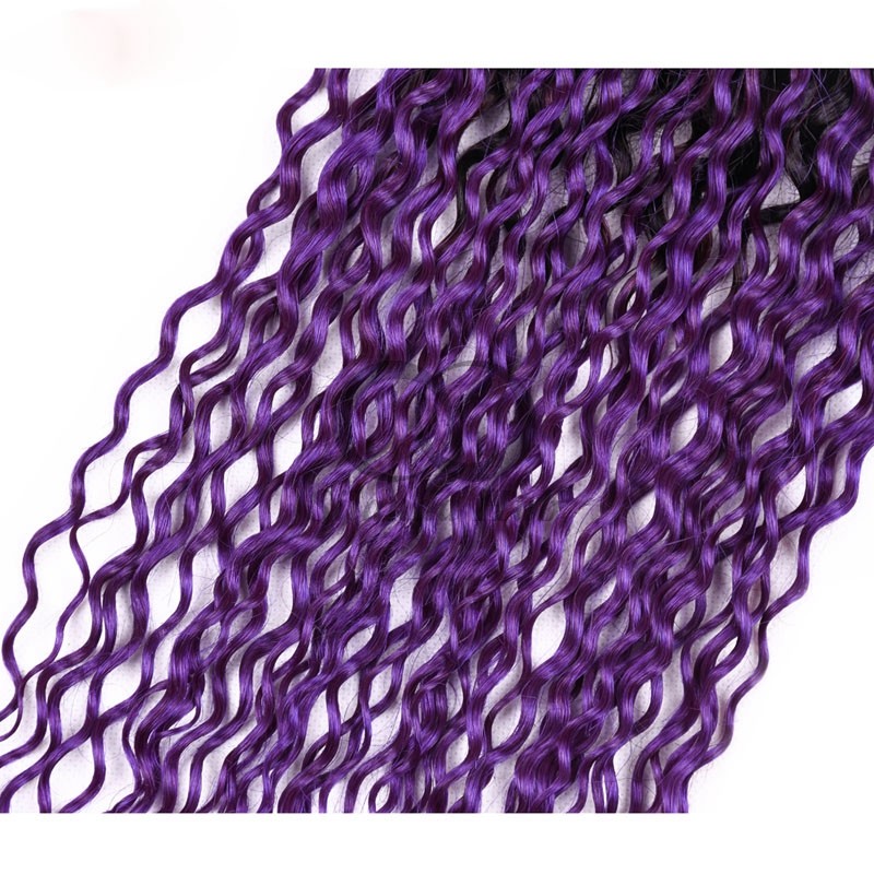 #T1B/Purple Kinky Curly Remy Human Hair Bundles Sew In Weave Bundles Brazilian Bundle Deals