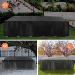 Outdoor Waterproof Patio Furniture Covers,420D Oxford Polyester Black Rectangula