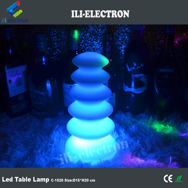 16 colors changing plastic led table lamps