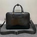 Authentic Crocodile Belly Skin Businessmen Briefcase Large Working Purse Genuine