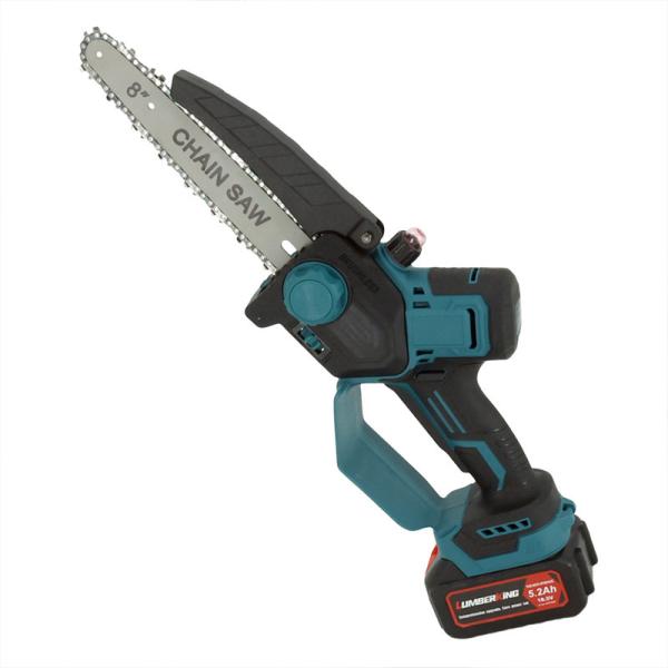 8 Inch Electric Rotary Battery Green Cut Chainsaw Portable Rechargeable Hand