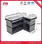 Metal Supermarket Checkout Counter Without Conveyor Belt