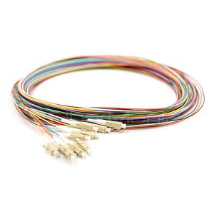 Quality Unjacketed Fiber Optic Pigtail 12 Fibers LC/UPC 62.5/125 Multimode Color-Coded wholesale