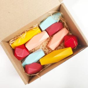 Quality Hand Eye Coordination Training Coloured Wooden Blocks Early Education wholesale