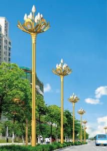 Quality Flower design Led Pole 20w LED street Lights Outdoor Fixtures Aluminium 100-240V wholesale