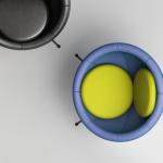 Modern bowl chair Nordic leather sofa egg chair shell living room ball leisure