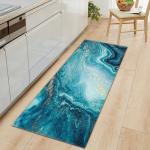 Long Square Marble Kitchen Floor Mats Stone Pattern Themed Doormat