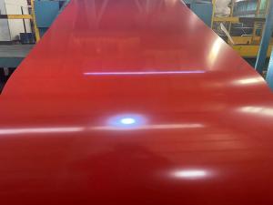 Quality Color Coated Coil Prepainted Galvalume Steel Coil DC51D + AZ80 Cherry Red And Off-White wholesale