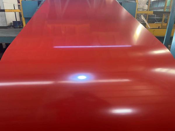 Color Coated Coil Prepainted Galvalume Steel Coil DC51D + AZ80 Cherry Red And