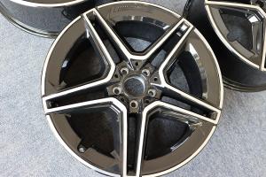 Quality Black Shiny 9J 20 Inch Double Five Spoke Wheels Alloy Rims For Mercedes Benz wholesale
