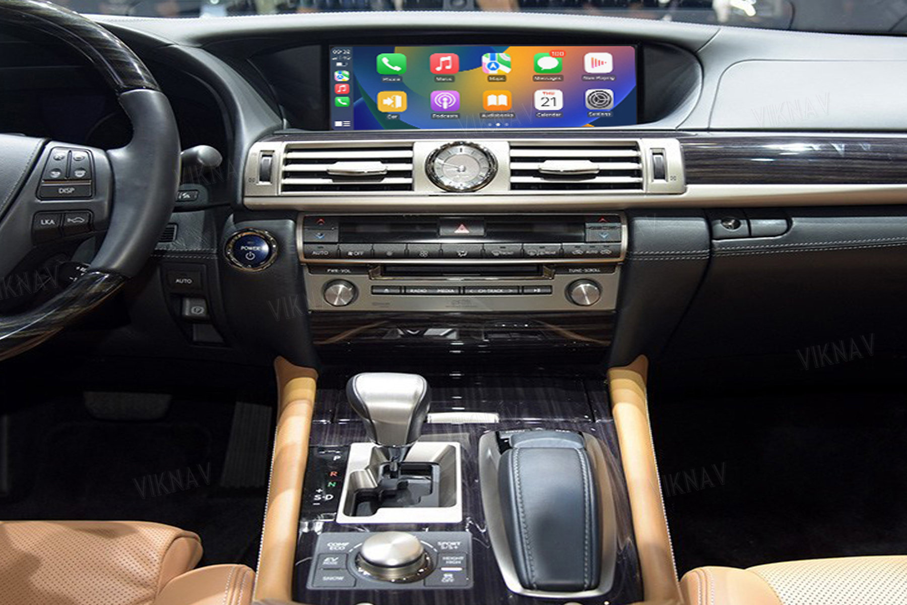 Viknav Fit For Original Car 12.3 Inch Screen Linux System For Lexus LS 2016 2017 Wireless Apple CarPlay Android Auto
