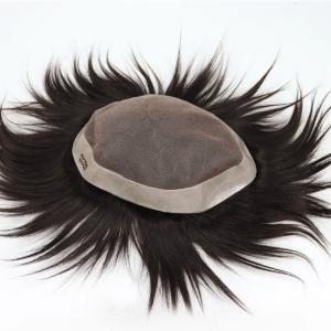 Quality Fine mono in middle with NPU around men hair replacement wholesale