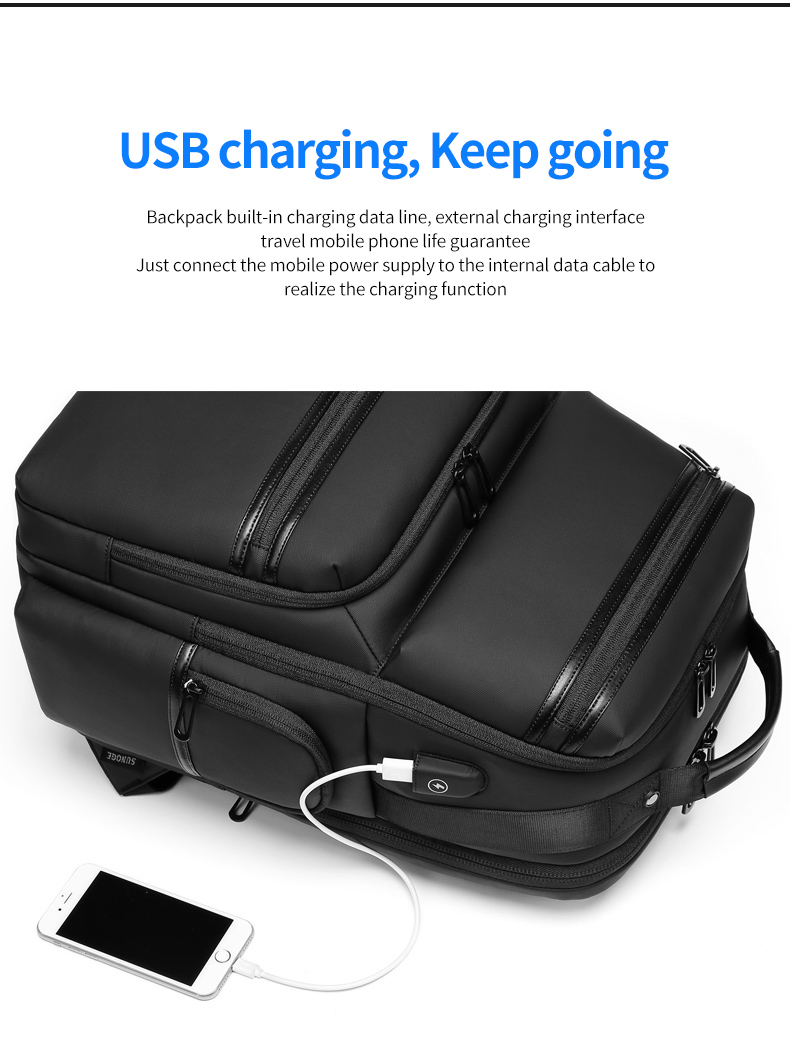 High grade gift custom logo men's outdoor waterproof laptop bag business Backpack