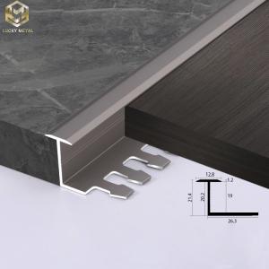 Quality Custom Aluminium Edge Trim Profiles Extrusion For Aesthetic Ceramic Tile Transition wholesale