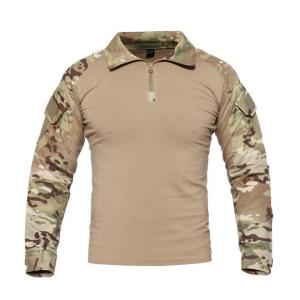 Quality Long Sleeve Military T Shirts All Weather Defense Multi Pockets Without Limiting Motion wholesale