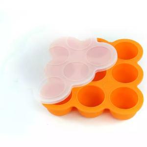 Quality 9 Cavities Silicone Baby Tray Half Sphere BPA Free Suction Feeding Plate wholesale