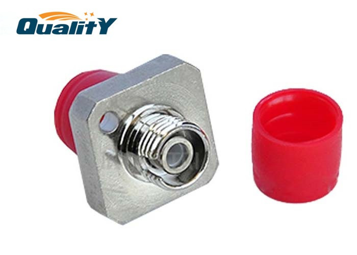 FC SM Square Copper Fiber Optic Cable Adapter , Simplex Optical Fiber Adapter