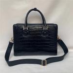 Authentic Real True Crocodile Belly Skin Businessmen Briefcase Bag Genuine