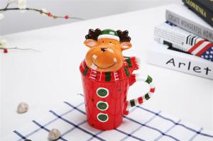 Quality Cartoon Three Dimensional 400ml Christmas Ceramic Mugs wholesale