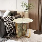 Stainless Steel Marble Coffee End Table Occasional Tables Combination