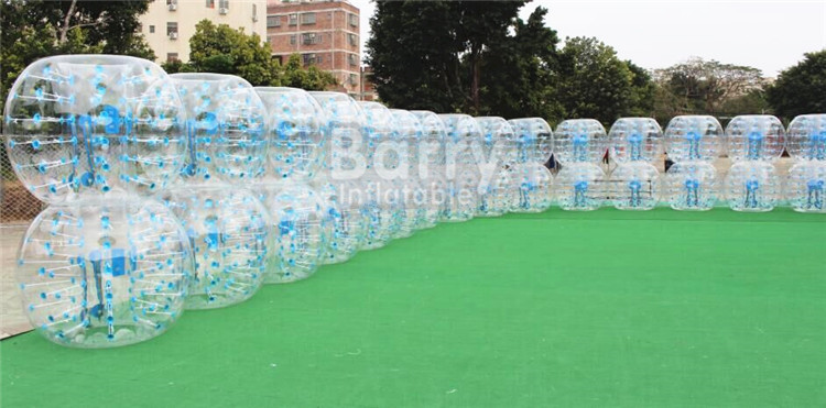1m 1.2m 1.5m 1.8m PVC / TPU White Blow Up Hamster Ball Bubble Ball Soccer For Kids And Adult