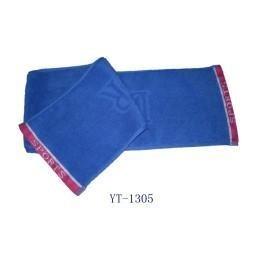 Quality Jacquard Sports Towel, 100% Cotton Material, Blue Color as YT-1305 wholesale