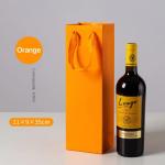 157gsm Insulated Washable Brown Paper Wine Bags Die Cut Handle
