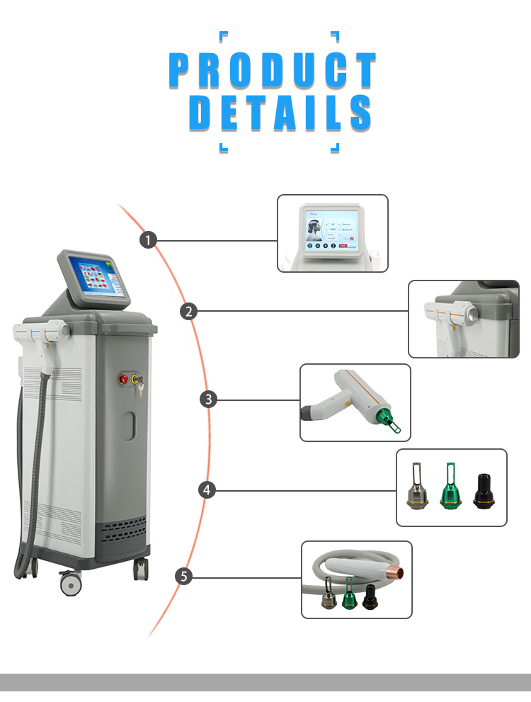 Professional Tattoo Removal Laser Beauty Instrument with Water Cooling Air Cooling
