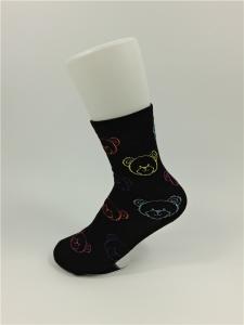 Quality Slip Resistant Colorful 100 Percent Cotton Socks Kids With Elastane Material wholesale