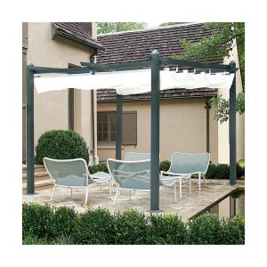 Quality Anthracite RAL7016 Aluminum Louver Pergola , Outdoor Patio Cover wholesale