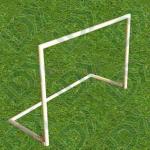 Mini Soccer Goal Post 2M X 3M Foldable Football Goal Post Metal Pipes