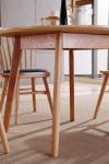 European Modern Ash Wood Round Dining Table Set